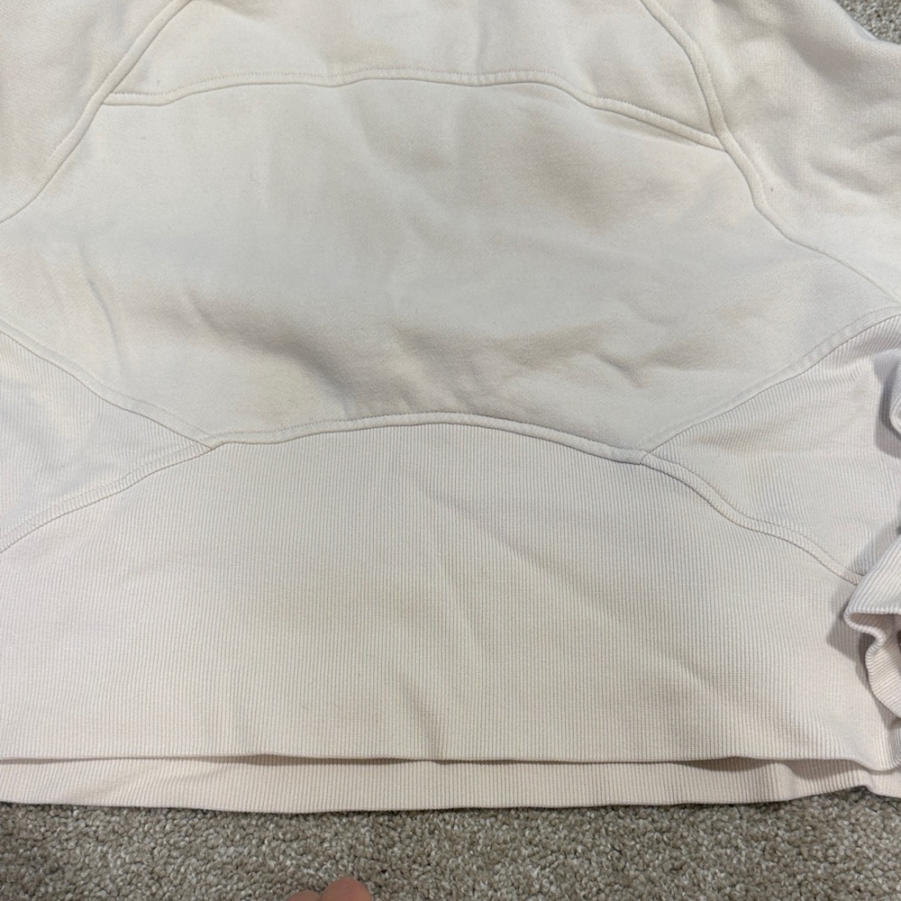 Women's Lululemom Scuba Half Zip Hoodie Cream - Picture 5 of 6